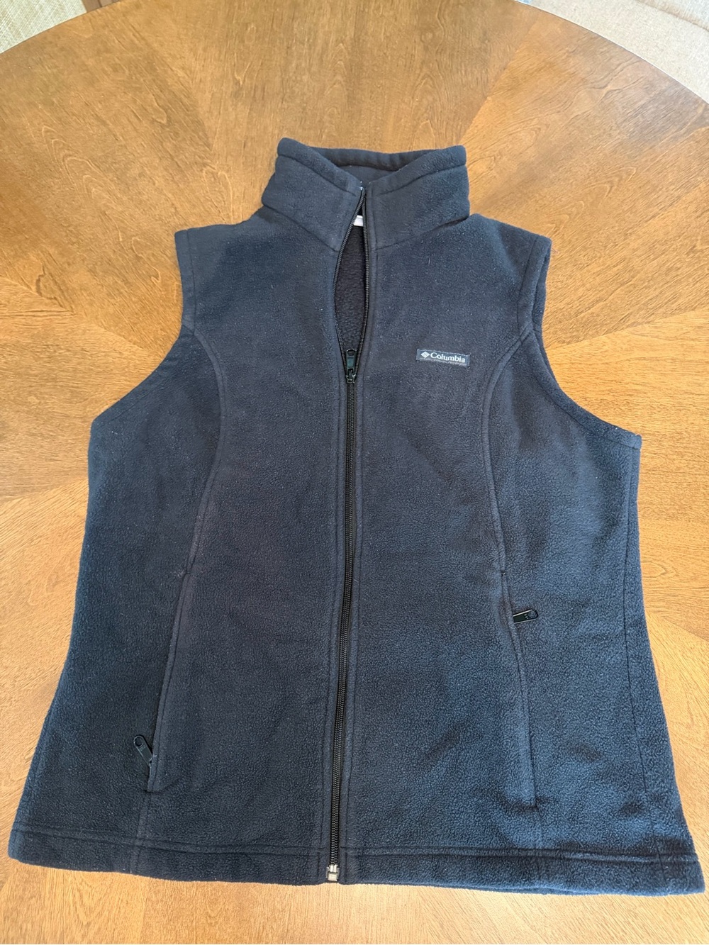 Columbia Men's Black Full-Zip Fleece Vest